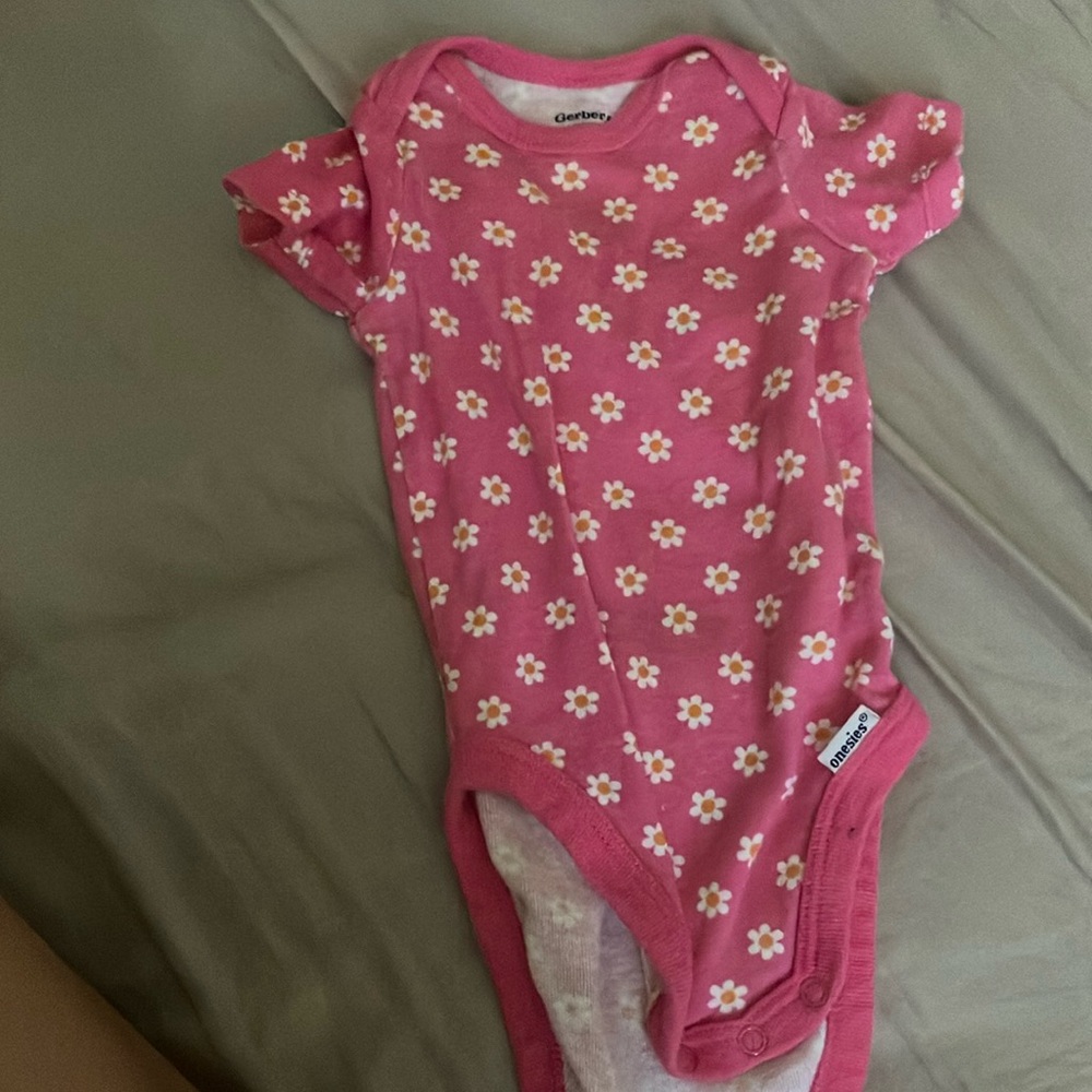 Carter's Pink Floral Baby Onesie